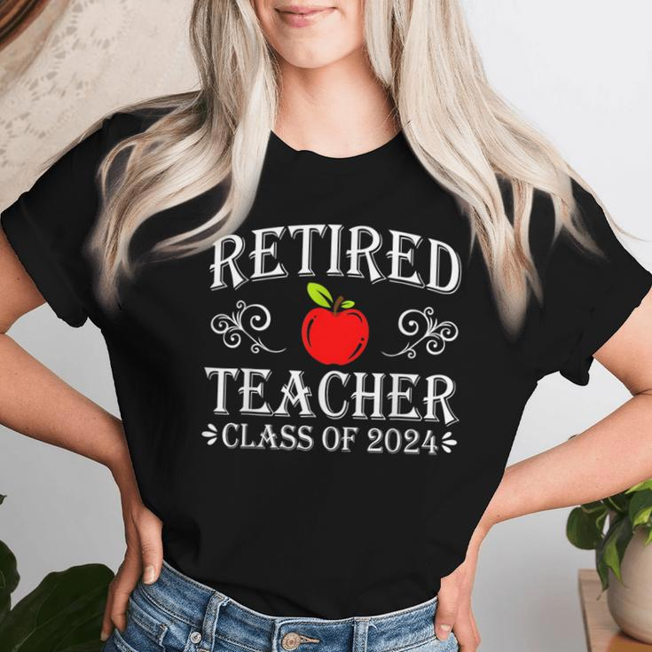 Retired Teacher Class Of 2024 Retirement Last Day Of School Women T-shirt Gifts for Her
