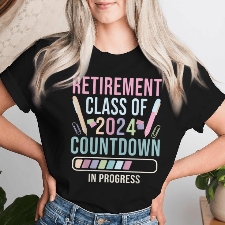 Retirement Primary Elementary Teacher 2024 Retiring Progress Women T-shirt Gifts for Her