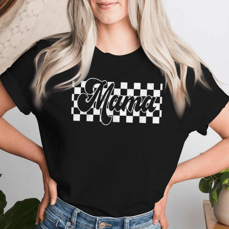 Retro Checkered Mama Mom Mother's Day Women T-shirt Gifts for Her