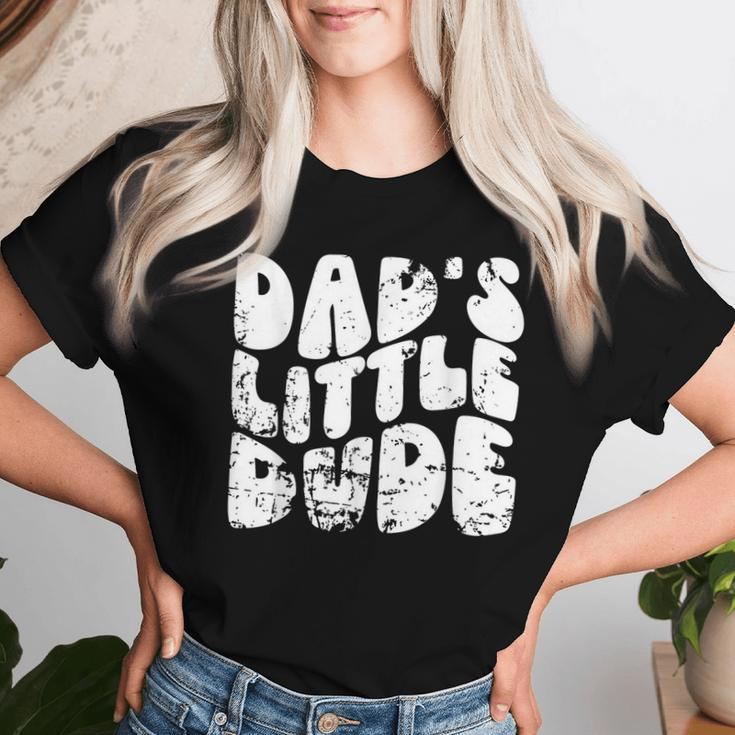 Retro Father's Day Dad's Little Dude Toddler Kid Boys Girls Women T-shirt Gifts for Her