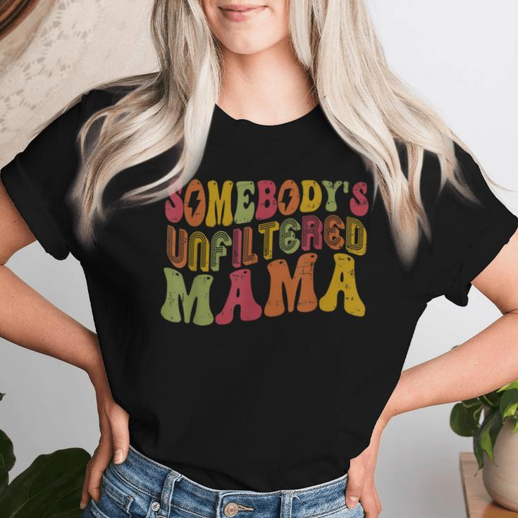 Retro Somebody's Unfiltered Mama Unfiltered Mom Women T-shirt Gifts for Her
