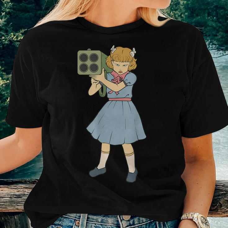 Rocket Launcher Girl Clementine Punk Goth Horror Fan Women T-shirt Gifts for Her