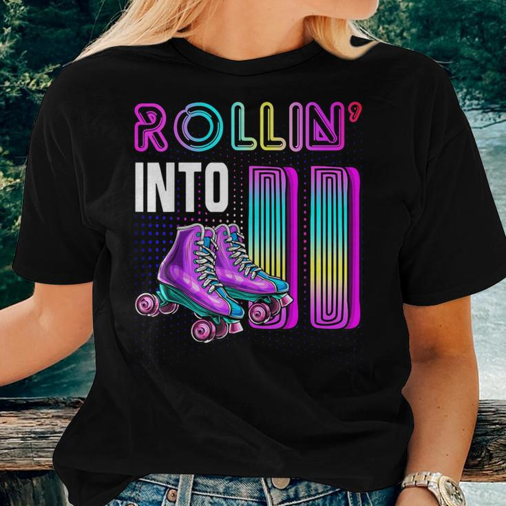 Rollin' Into 11 Roller Skating Rink 11Th Birthday Party Girl Women T-shirt Gifts for Her