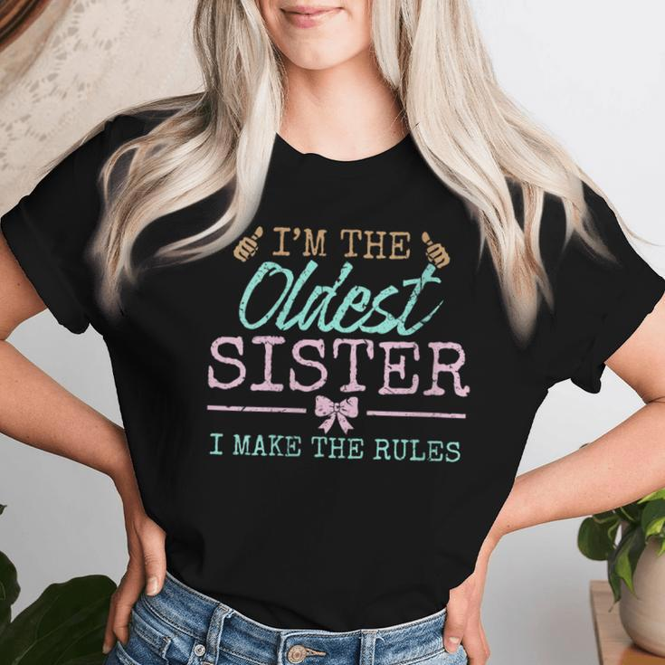 I Make The Rules Oldest Adult 3 Sisters Matching Sibling Fun Women T-shirt Gifts for Her