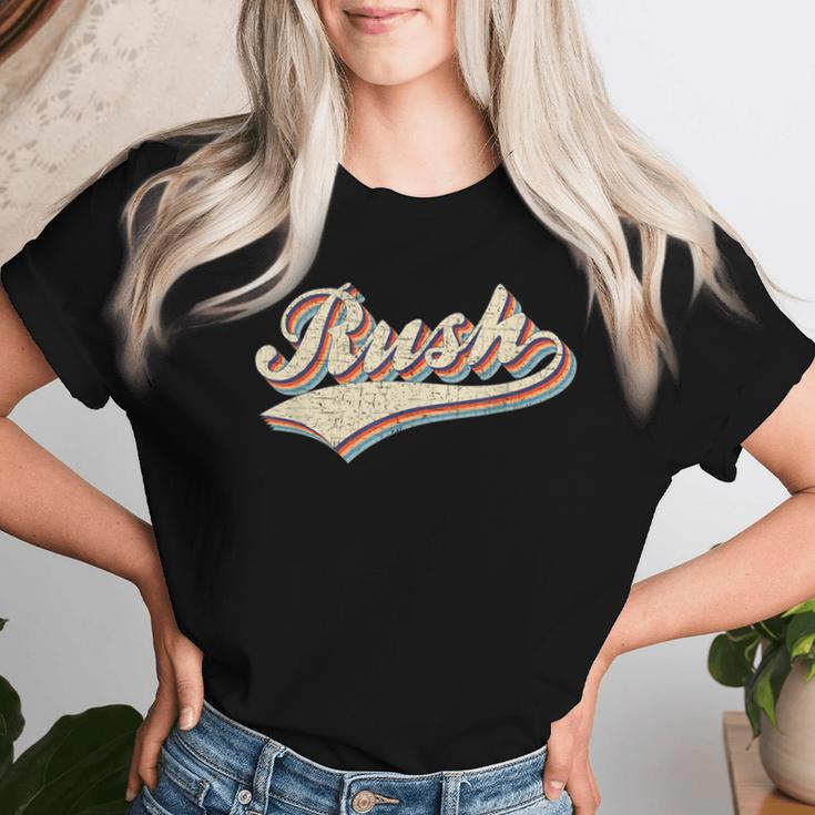 Rush Surname Vintage Retro Boys Girls Rush Women T-shirt Gifts for Her