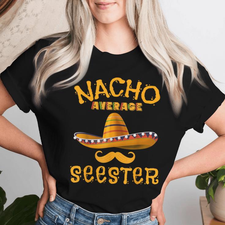 Seester Mexican Sister Joke Humor Cinco De Mayo Women T-shirt Gifts for Her