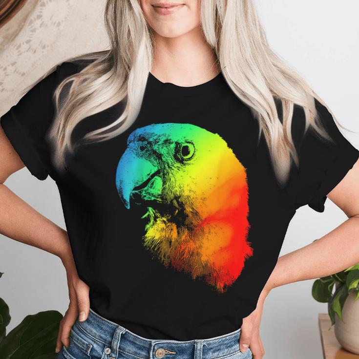 Senegal Parrot Colorful Rainbow Retro Women T-shirt Gifts for Her