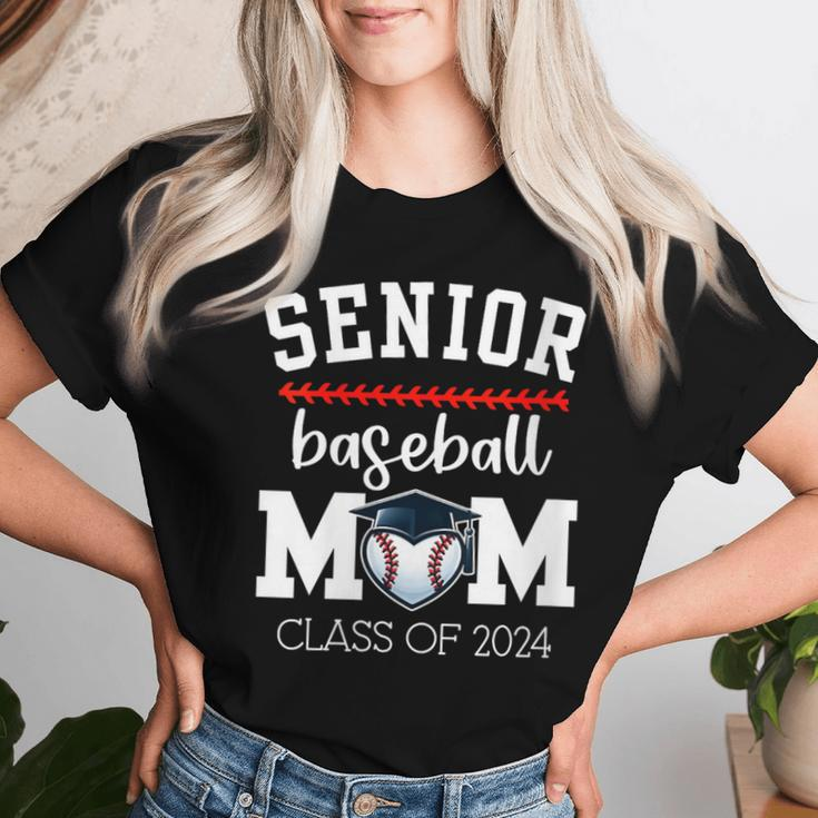 Senior Baseball Mom 2024 Senior Mom Class Of 2024 Baseball Women T-shirt Gifts for Her