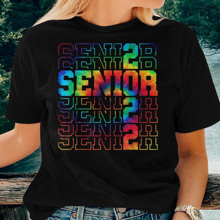 Senior Graduation Girl Class Of 2022 Senior Tie Dye Women T-shirt Gifts for Her