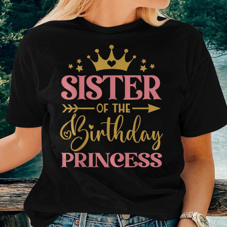 Sister Of The Birthday Princess Themed Family Girl Birthday Women T-shirt Gifts for Her
