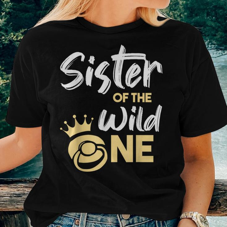 Sister Of The Wild One Family First 1St Baby Birthday Women T-shirt Gifts for Her
