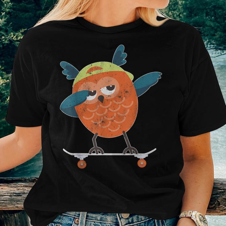 Skateboarding Hoot Owl On Skateboard For Skater Women T-shirt Gifts for Her