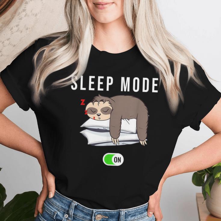 Sleep Mode Sloth Late Sleeper & Sleep Cap T-shirt Frauen Geschenke für Sie