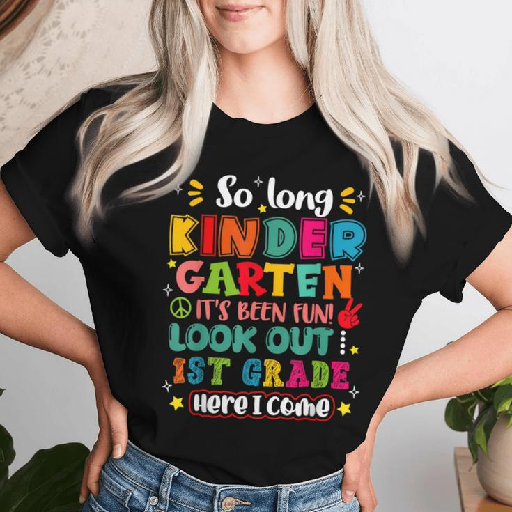 So Long Kindergarten Look Out 1St Grade Graduation Grad Women T-shirt Gifts for Her