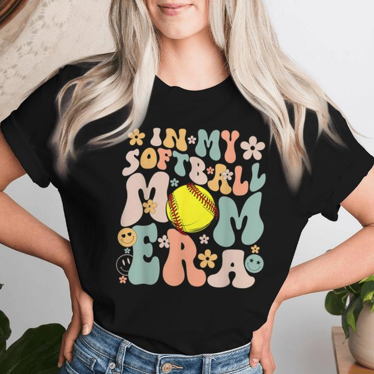 In My Softball Mom Era Mom Groovy Life Game Day Vibes Mama Women T-shirt Gifts for Her