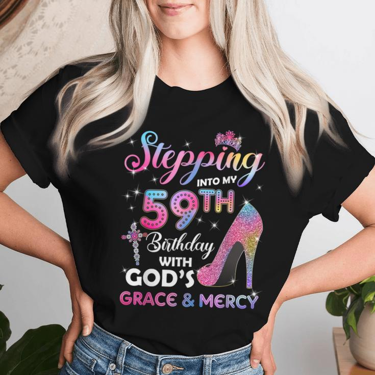 Stepping Into My 59Th Birthday 59 Years Old Pumps Women T-shirt Gifts for Her