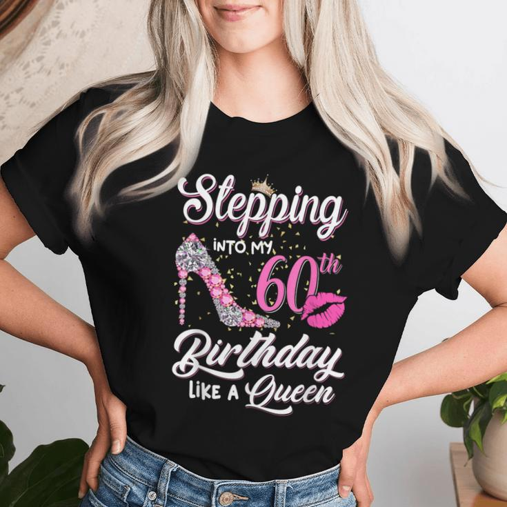 Stepping Into My 60Th Birthday Like A Queen Women Women T-shirt Gifts for Her