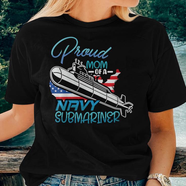 Submariner Submarines Veteran Proud Mom Of A Navy Submariner Women T-shirt Gifts for Her