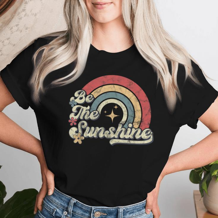 Be The Sunshine Kindness Retro Rainbow Vintage Graphic Women T-shirt Gifts for Her
