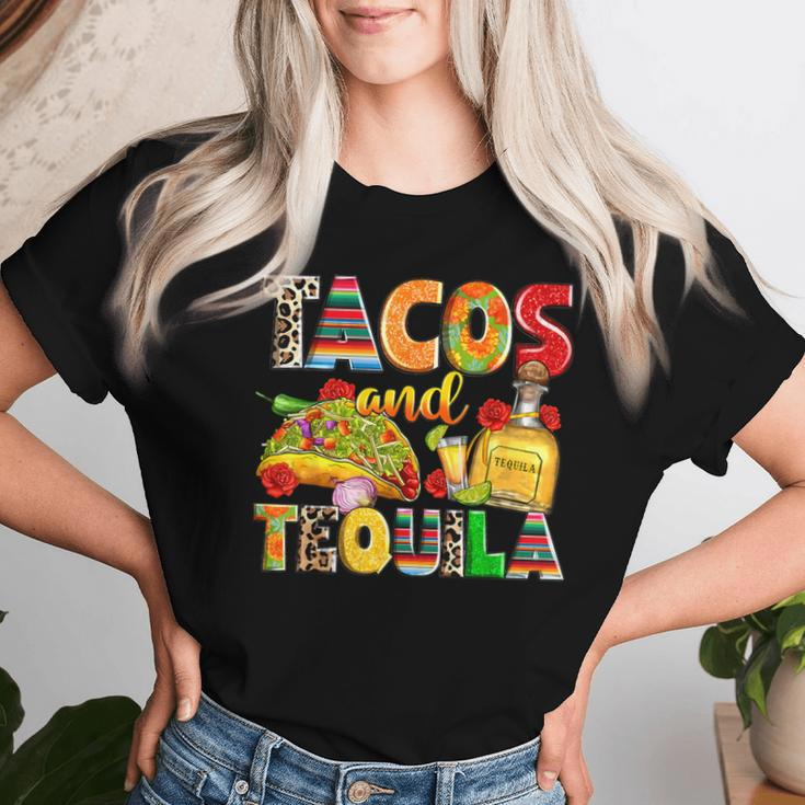 Tacos And Tequila Cinco De Mayo Leopard For Women Women T-shirt Gifts for Her