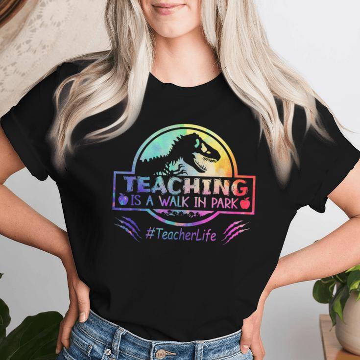 Teaching Is A Walk In Park Teacher Life Mother's Day Women T-shirt Gifts for Her