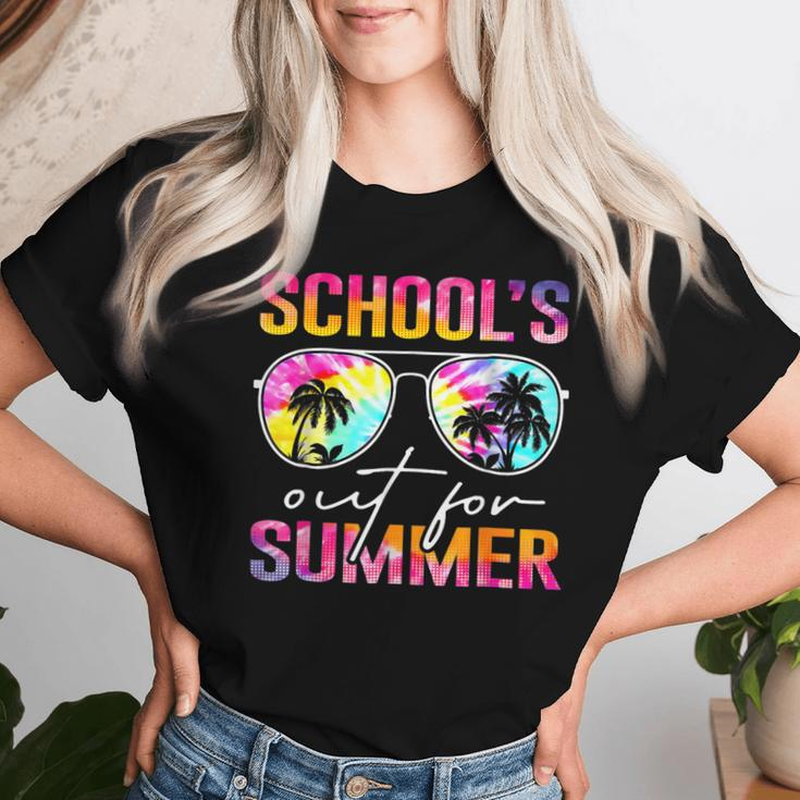 Tie Dye Schools Out For Summer Last Day Of School Teacher Women T-shirt Gifts for Her