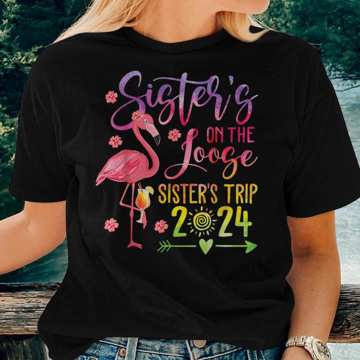 Tie-Dye Sister's Weekend Trip 2024 Sisters On The Loose Women T-shirt Gifts for Her