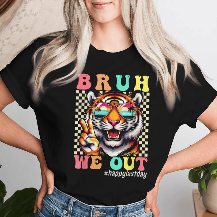 Tiger Bruh We Out Happy Last Day Of School Teacher Boy Girl Women T-shirt Gifts for Her