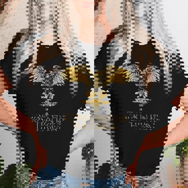 Historia Romana Antigua Constantino El Grande Spqr Rome Camiseta de mujer Regalos para ella