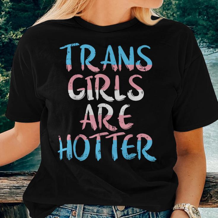 Trans Girls Are Hotter Trans Pride Flag Transexual Lgbt Women T-shirt Gifts for Her