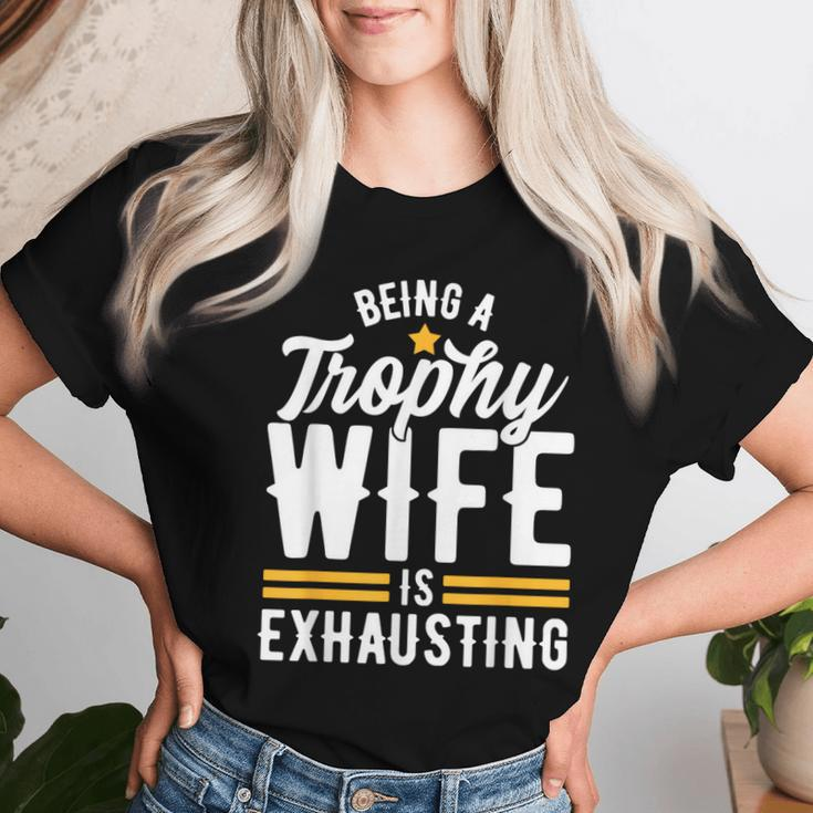 Trophy Wife Wedding Anniversary Women T-shirt Gifts for Her