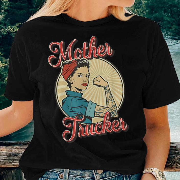 Truck Driver Mother Trucker Women T-shirt Gifts for Her