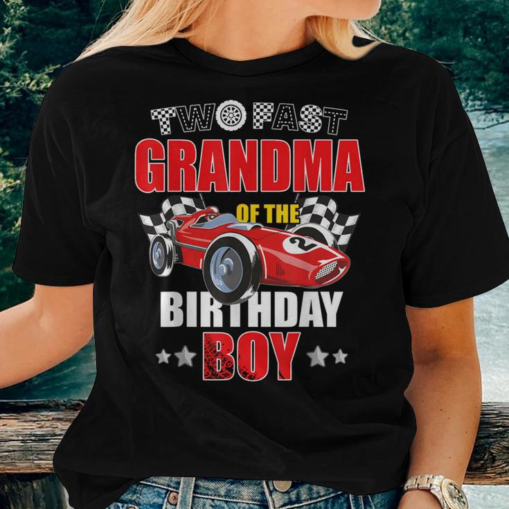 Two Fast Birthday Racing Car Grandma Of The Birthday Boy Women T-shirt Gifts for Her