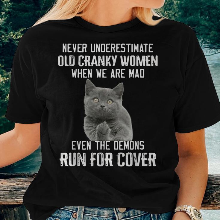 Never Underestimate Cranky Old Women When We Are Mad Women T-shirt Gifts for Her