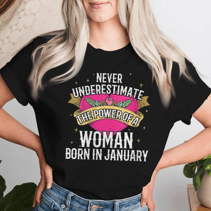 Never Underestimate A Girl Who Is Born In January Women T-shirt Gifts for Her
