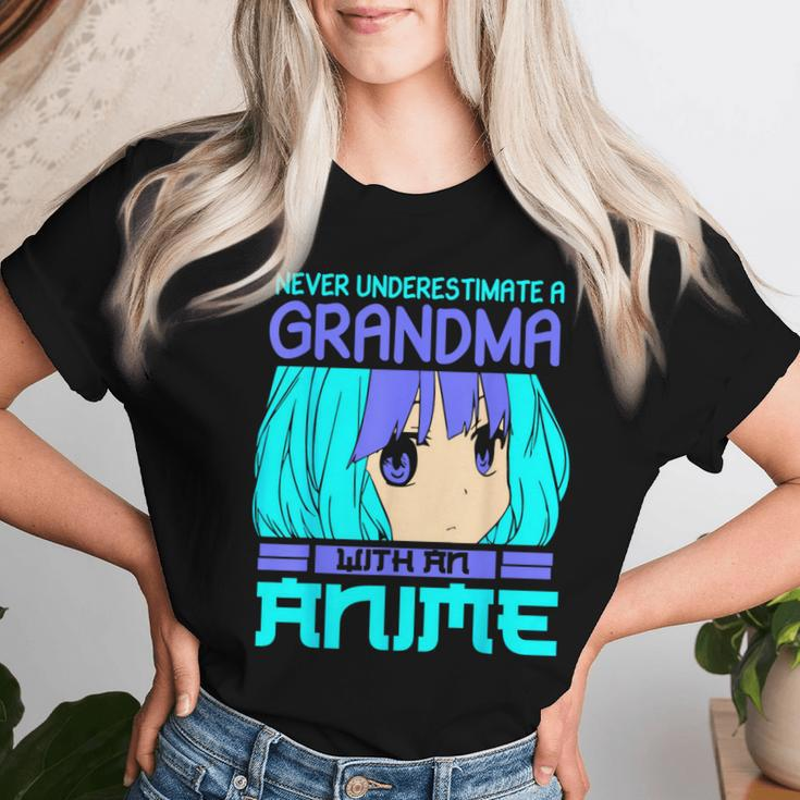 Never Underestimate A Grandma With An Anime Women T-shirt Gifts for Her