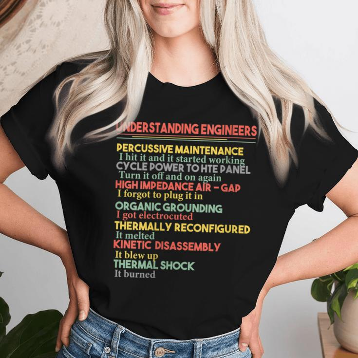 Understanding Engineers Percussive Retro Vintage Women T-shirt Gifts for Her