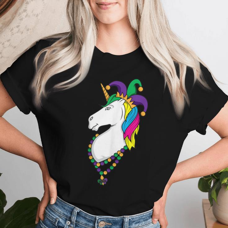 Unicorn Mardi Gras Magical Street Parade Women T-shirt Gifts for Her