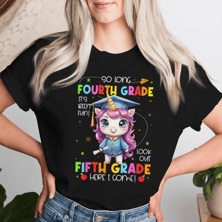 Unicorn So Long 4Th Grade Graduation Last Day Of School Women T-shirt Gifts for Her