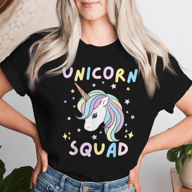 Unicorn Squad Cute Rainbow Lover Family Birthday Girls Party Women T-shirt Gifts for Her