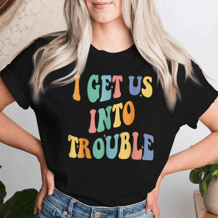 I Get Us Into Out Of Trouble Set Matching Couples Men Women T-shirt Gifts for Her