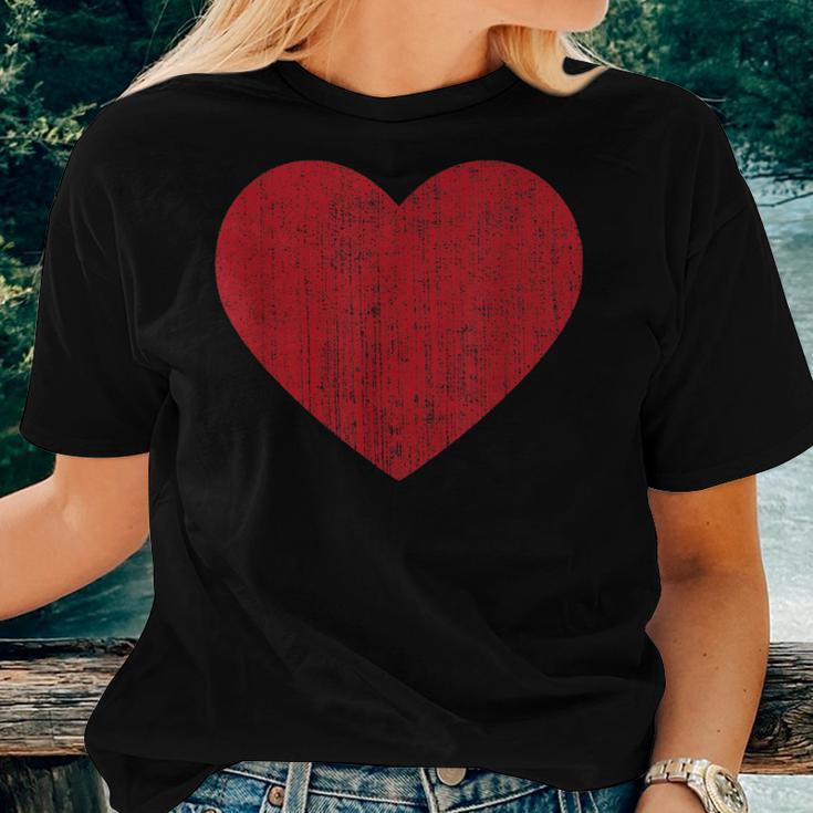 Valentines Day Red Heart Print Vintage Graphic Girls Women T-shirt Gifts for Her