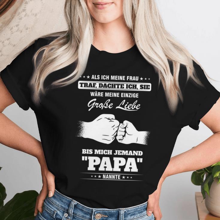 Vater Stolzer Papa Big Love Son Daughter T-shirt Frauen Geschenke für Sie