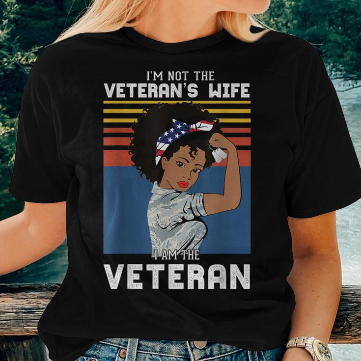 I Am Veteran Not Veterans Wife African American Veteran Girl Women T-shirt Gifts for Her