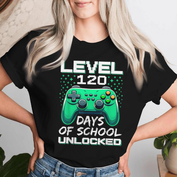 Video Gamer Student 120Th Day Teacher 120 Days Of School Women T-shirt Gifts for Her