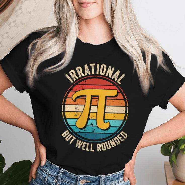 Vintage Irrational But Well Rounded Math Teacher Pi Day 314 Women T-shirt Gifts for Her