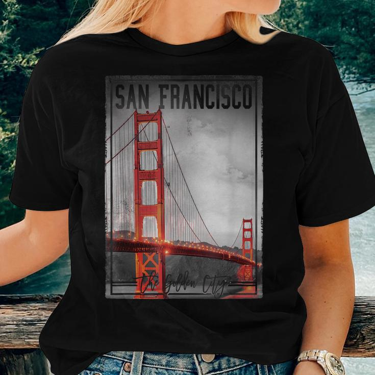 Vintage San Fransico Golden Gate Bridge Men Women T-shirt Gifts for Her