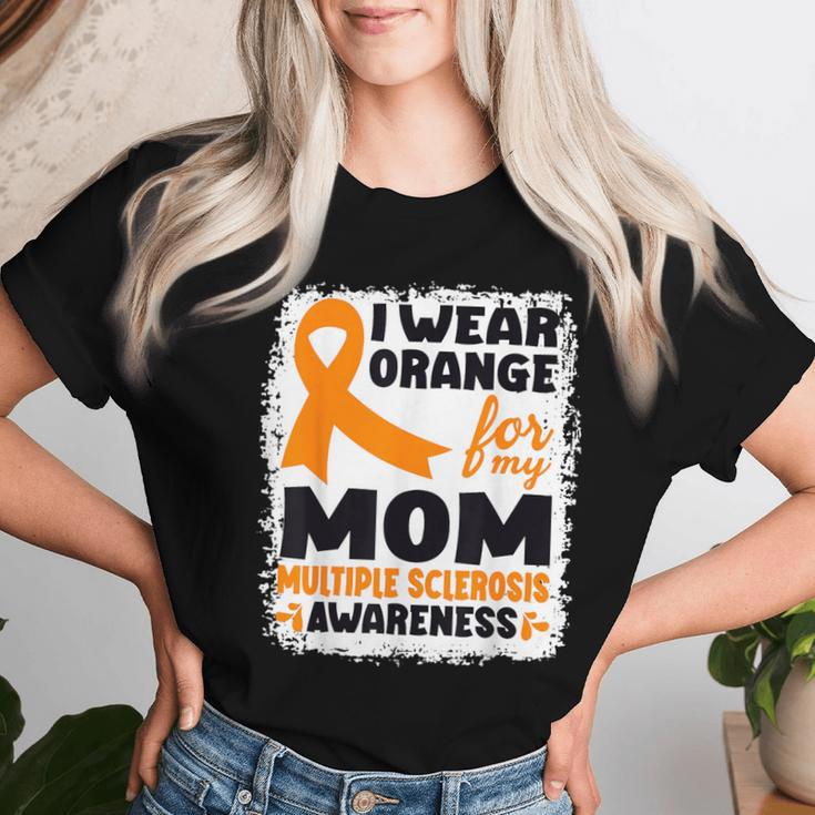 I Wear Orange For My Mom Ms Multiple Sclerosis Awareness Women T-shirt Gifts for Her