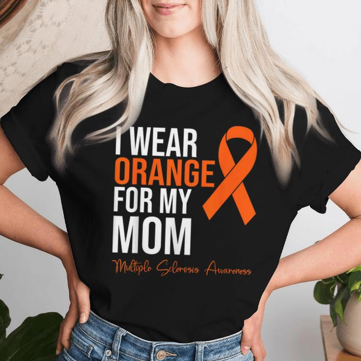 I Wear Orange For My Mom Ms Warrior Multiple Sclerosis Women T-shirt Gifts for Her