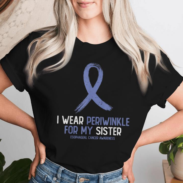 I Wear Periwinkle For My Sister Esophageal Cancer Awareness Women T-shirt Gifts for Her